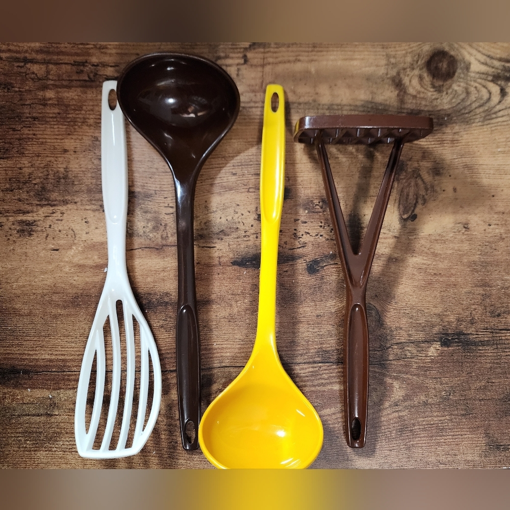 VTG 70s Foley Nylon Kitchen Utensils Mixed Set Of 4